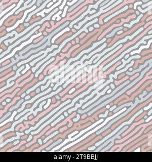 Abstract background with a turing pattern design in rose gold and silver colours Stock Vector