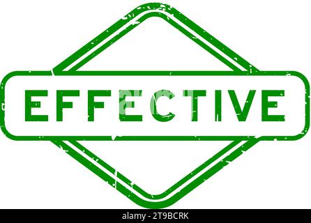 Grunge green effective word rubber seal stamp on white background Stock Vector