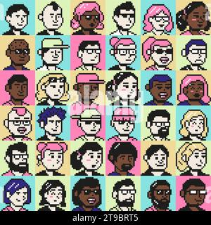 Retro game characters Stock Photo - Alamy