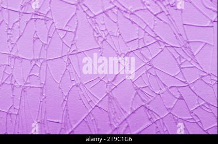 Amazing pattern of pastel purple cracked glass surface Stock Photo