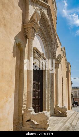 Galatina, Lecce, Puglia, Italy. Ancient village in Salento. The ancient Basilica of Santa Caterina d'Alessandria with its beautiful frescoes. The larg Stock Photo