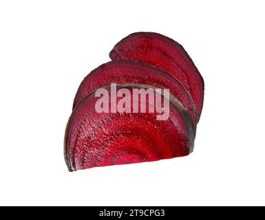 Beetroot slices isolated on white background. Stock Photo