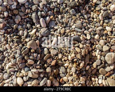 Little pebble stones texture, background Stock Photo