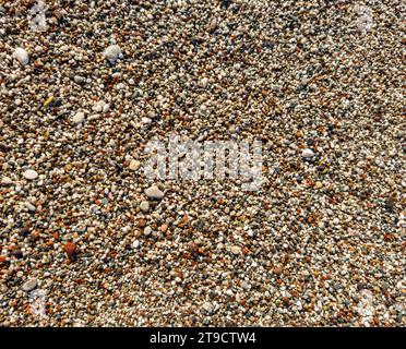 Pebble stones texture, little gravel background Stock Photo