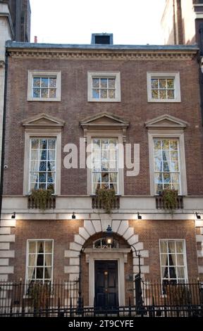 Fine Example of Georgian Architecture, Berkeley Square, London, UK - Hanoverian style Stock Photo