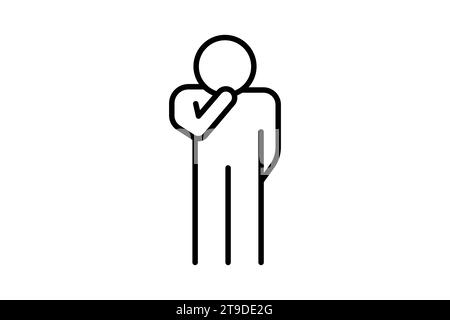 doubts icon. people doubts. line icon style. simple vector design editable Stock Vector