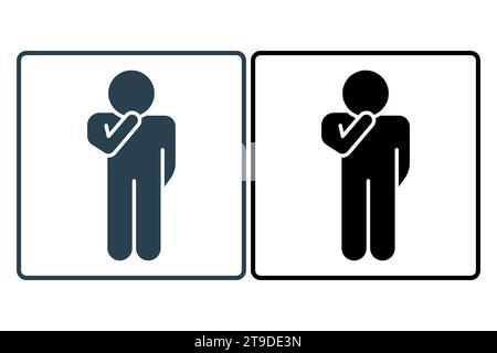 doubts icon. people doubts. solid icon style. simple vector design editable Stock Vector