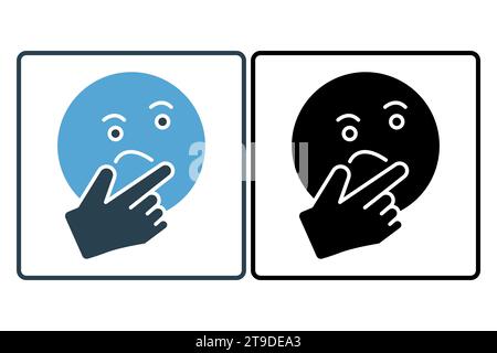 doubts icon. icon related to confusion. solid icon style. simple vector design editable Stock Vector