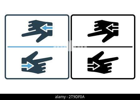 indecisive icon. icon related to confusion. solid icon style. simple vector design editable Stock Vector