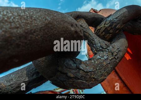 Old rusty chain. Stock Photo