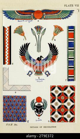 Details of Egyptian decorations, illustration Stock Photo - Alamy