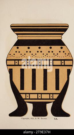 Greek tripod vase, illustration Stock Photo