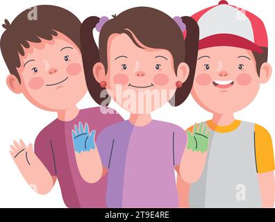 down syndrome people Stock Vector