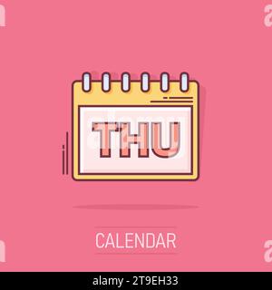 Thursday calendar page icon. Business concept thursday calendar ...