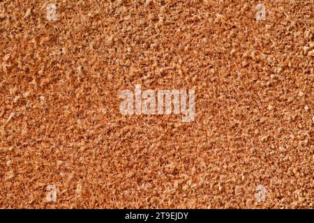 Suede, reverse side of genuine leather, orange, close-up macro view Stock Photo