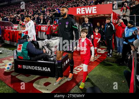 Cologne, Germany. 24th Nov, 2023. COLOGNE, GERMANY - NOVEMBER 24: Eric Maxim Choupo-Moting of FC Bayern Munchen walks out before kick-off during the Bundesliga match between 1. FC Koln and FC Bayern Munchen at the RheinEnergieStadion on November 24, 2023 in Cologne, Germany. (Photo by Rene Nijhuis/BSR Agency) Credit: BSR Agency/Alamy Live News Stock Photo