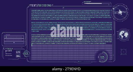 Computer Text Interface Design of a software interface for text decoding Stock Vector Image ...
