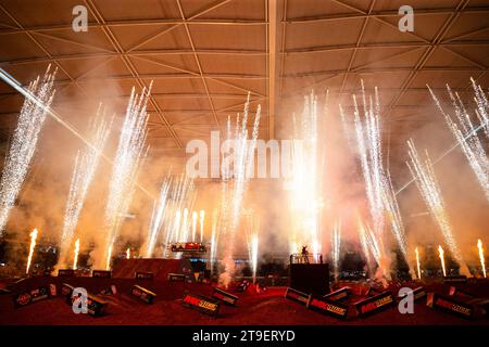 Melbourne, Australia, 25 November, 2023. Fireworks are seen during the WSX Australian Grand Prix at Marvel Stadium on November 25, 2023 in Melbourne, Australia. Credit: Dave Hewison/Speed Media/Alamy Live News Stock Photo