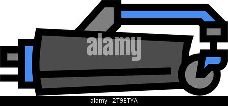 grading blade construction vehicle color icon vector illustration Stock ...