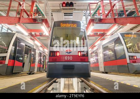 Wien, Straßenbahnremise Ottakring // Vienna, Tramway Depot Ottakring Stock Photo