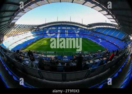Manchester, UK. 25th Nov, 2023. Interior view of the Etihad Stadium ahead of the Premier League match Manchester City vs Liverpool at Etihad Stadium, Manchester, United Kingdom, 25th November 2023 (Photo by Conor Molloy/News Images) in Manchester, United Kingdom on 11/25/2023. (Photo by Conor Molloy/News Images/Sipa USA) Credit: Sipa USA/Alamy Live News Stock Photo