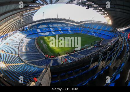 Manchester, UK. 25th Nov, 2023. Interior view of the Etihad Stadium ahead of the Premier League match Manchester City vs Liverpool at Etihad Stadium, Manchester, United Kingdom, 25th November 2023 (Photo by Conor Molloy/News Images) in Manchester, United Kingdom on 11/25/2023. (Photo by Conor Molloy/News Images/Sipa USA) Credit: Sipa USA/Alamy Live News Stock Photo