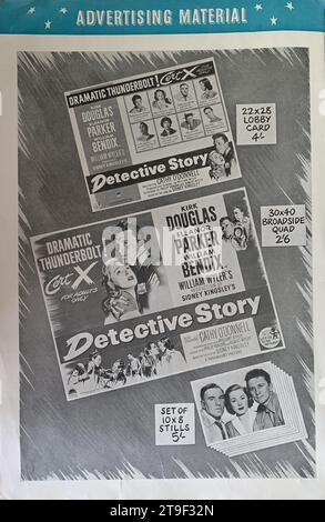 KIRK DOUGLAS ELEANOR PARKER WILLIAM BENDIX CATHY O'DONNELL GEORGE MACREADY JOSEPH WISEMAN HORACE McMAHON and LEE GRANT in DETECTIVE STORY 1951 director / producer WILLIAM WYLER based on the play by Sidney Kingsley screenplay Philip Yordan and Robert Wyler costumes Edith Head Paramount Pictures Stock Photo