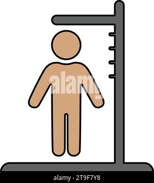 Height scale Icon. is use in designing and developing websites, commercial, print media, web or any type of design project. Stock Vector