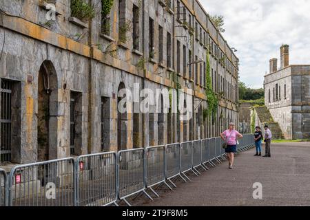 Derelict prison block on Spike Island, Cobh, County Cork, Ireland. Stock Photo