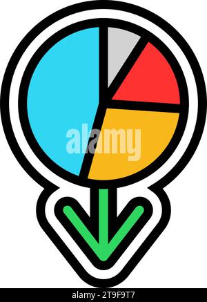 diagram loading statistical data line icon vector. diagram loading ...