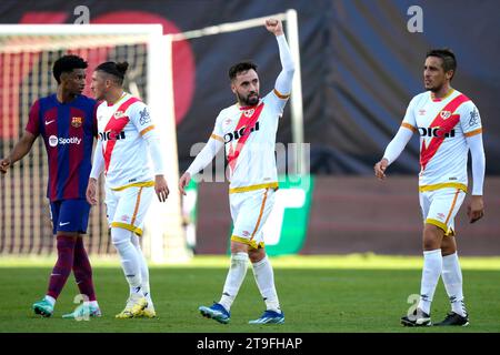 Madrid, Spain. 25th Nov, 2023. during the La Liga match between Rayo Vallecano and FC Barcelona played at Vallecas Stadium on November 25 in Madrid, Spain. (Photo by Cesar Cebolla/PRESSINPHOTO) Credit: PRESSINPHOTO SPORTS AGENCY/Alamy Live News Stock Photo