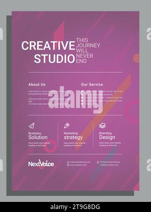 Vector Business Flyer Template Design Stock Vector