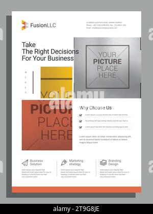 Vector Business Flyer Template Design Stock Vector