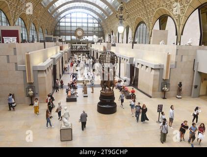 Paris, France - August 29, 2019: Visitor in the Museum d'Orsay in Paris, France. Stock Photo