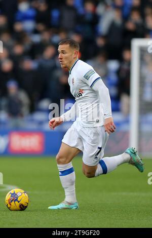 Birkenhead, UK. 25th Nov, 2023. Kieron Morris of Tranmere Rovers in action. EFL Skybet Football league two match, Tranmere Rovers v Gillingham at Prenton Park, Birkenhead, Wirral on Saturday 25th November 2023. this image may only be used for Editorial purposes. Editorial use only, .pic by Chris Stading/ Credit: Andrew Orchard sports photography/Alamy Live News Stock Photo