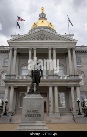The New Hampshire State House, located in Concord at 107 North Main Street, is the state capitol building of New Hampshire. Stock Photo
