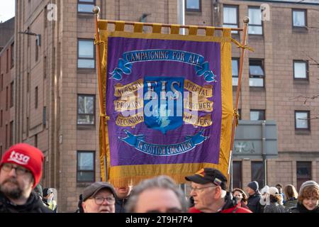 Glasgow, Scotland, UK. 25th Nov, 2023. The Scottish Trades Union Congress annual St Andrew's Day anti-racist March and Rally in Glasgow. This year's slogan “From Erskine to Elgin: The Far Right is not Welcome” Credit: R.Gass/Alamy Live News Stock Photo