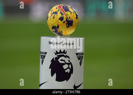 Newcastle Upon Tyne, UK. 25th Nov, 2023. Matchball during the Premier League match at St. James' Park, Newcastle Upon Tyne. Picture credit should read: Nigel Roddis/Sportimage Credit: Sportimage Ltd/Alamy Live News Stock Photo