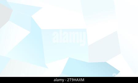 White, light blue and turquoise colored abstract geometric shapes. Abstract high resolution full frame background with copy space. Stock Photo
