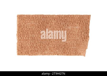 piece of adhesive medical elastic bandage isolated on white background, top view Stock Photo