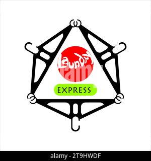 Vector design of logo for laundry business symbol Stock Vector