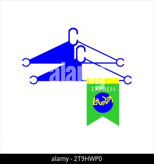 Vector design of logo for laundry business symbol Stock Vector