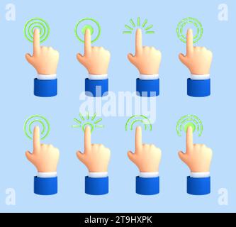 3d touch screen, hand pointing gesture Stock Vector Image & Art - Alamy