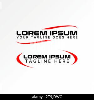 Logo design graphic concept creative premium abstract vector stock unique simple emblem template ellipse swoosh Related sticker additional accessories Stock Vector