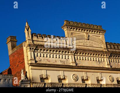 Ballarat Australia /  The 1859  Edinburgh buildings making it one of the oldest surviving buildings in the city.This beautiful building's upper facade Stock Photo