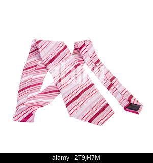 Untied neck tie isolated on white background Stock Photo