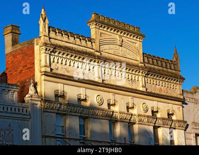 Ballarat Australia /  The 1859  Edinburgh buildings making it one of the oldest surviving buildings in the city.This beautiful building's upper facade Stock Photo