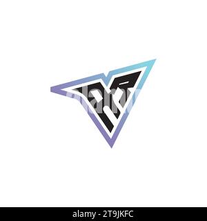 AR letter combination cool logo esport or gaming initial logo as a inspirational concept design Stock Vector