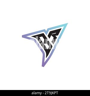 BR letter combination cool logo esport or gaming initial logo as a inspirational concept design Stock Vector