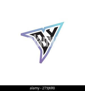BY letter combination cool logo esport or gaming initial logo as a inspirational concept design Stock Vector
